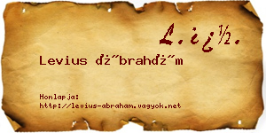 Levius Ábrahám névjegykártya
